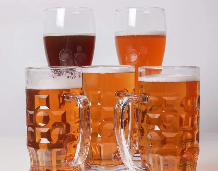 A selection of beer glasses